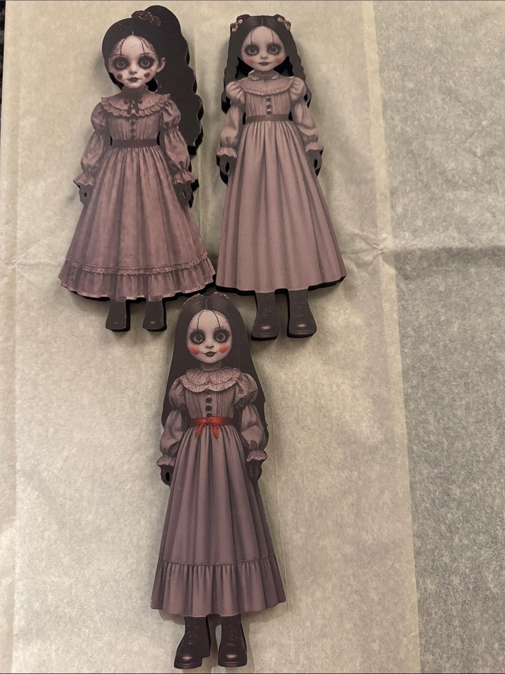 Spooky Halloween Girls (3 doll set) Decor NEW 🏷️